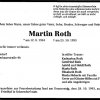 Roth Martin 1934-1993 Todesanzeige